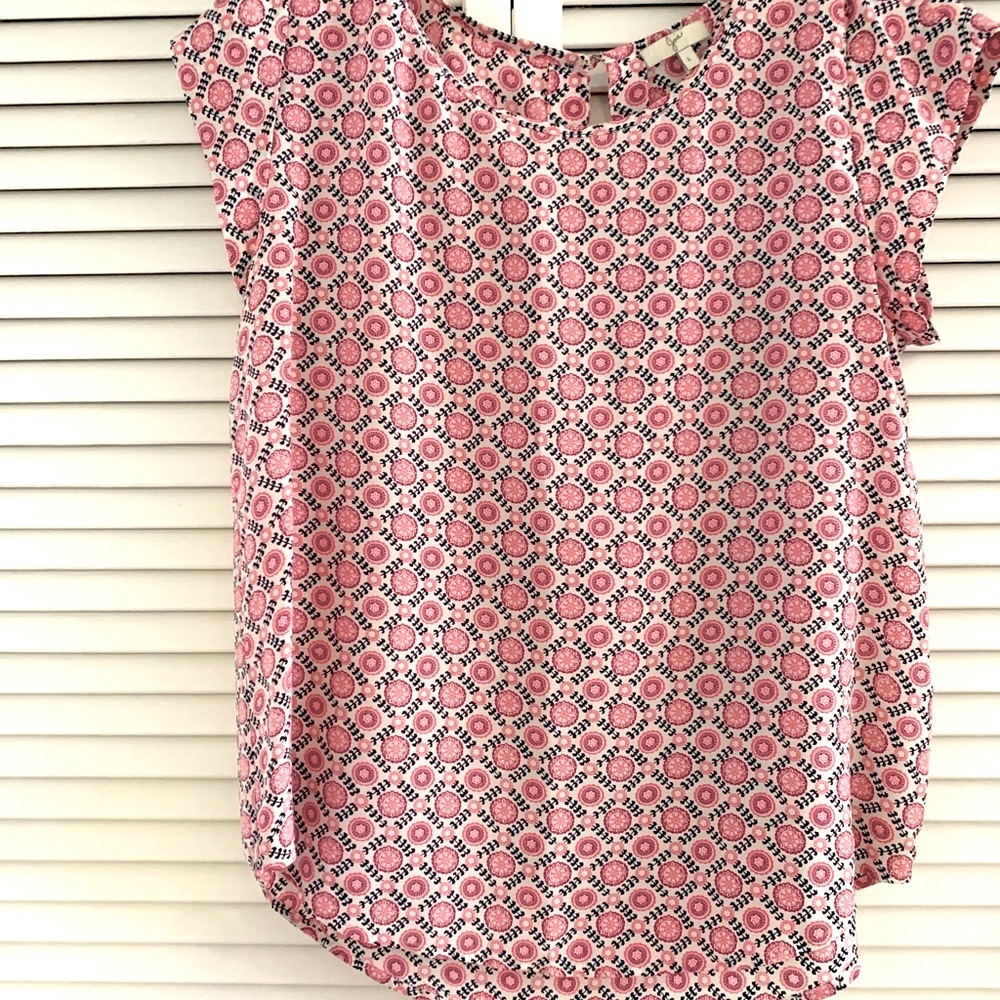 Joie 100% Silk cap sleeve blouse